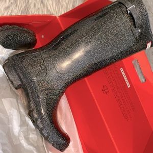 Used like new Hunter, tall glitter, boots, star cloud, size 8 small calf